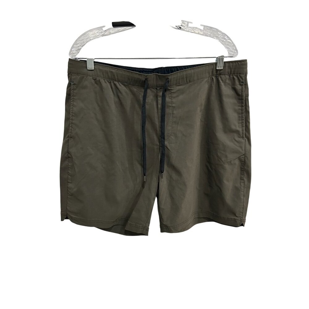 English Laundry Mens Olive Green Drawstring Casual Shorts 36W Nylon Blend